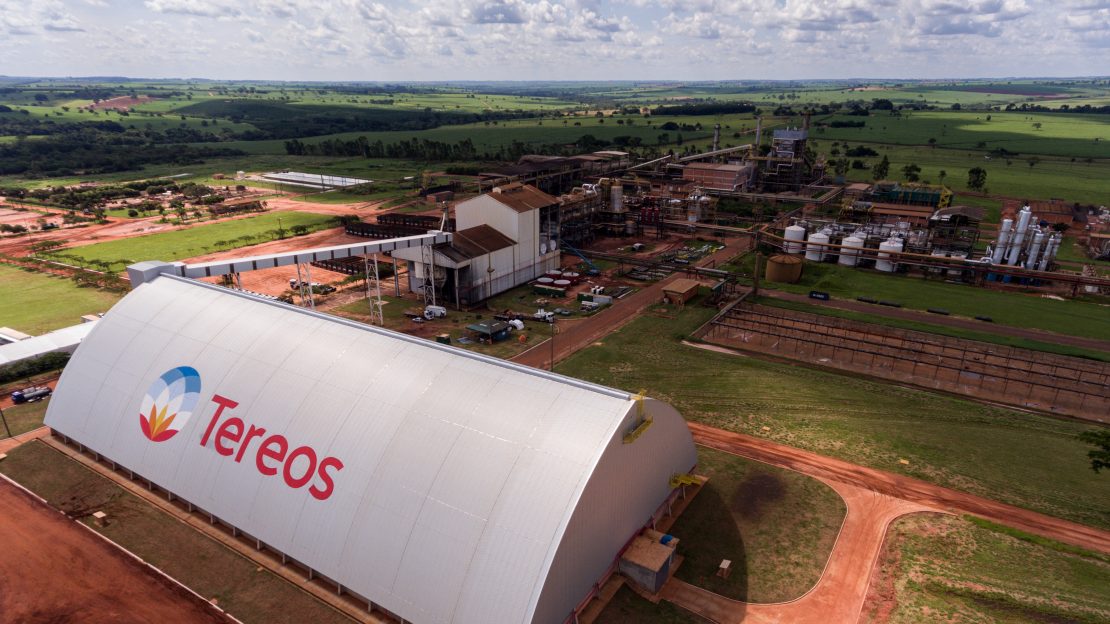 Vista aérea de uma unidade industrial da Tereos